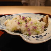 富小路 やま岸 - とり貝と新蓮根粥