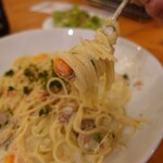 Gurammazujorujupakusaidoaveni - ボストンクラムチャウダー＆パスタ　1130円　＋　大盛り　110円