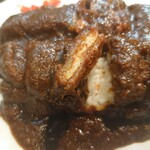 いちばん - カツカレー750円☆カツは薄くてサクサク、衣も隙間なくピタッと付いて食べ易いです。実はこのご飯、ライス型でラグビーボールのように綺麗に盛られています。