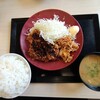 Katsuya - 豚キムチとチキンソースカツ定食(ご飯大盛り)