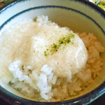 仙台牛たん けやき - とろろ を麦めし にかけて