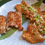 仙台牛たん けやき - 「牛たん２種盛り定食」のメイン