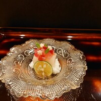 日本料理 直 - 鱧と白ずいき、梅のゼリーシート