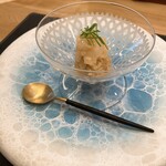 銀座 大石 - 富山湾の白エビの洋風鮨