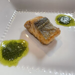 鮨松榮 - 時鮭レモンバターソテー シソベーゼソース