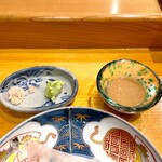 小判寿司 - 藻塩・山葵 静岡有東木・肝醤油