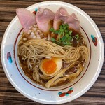 麺とカフェ処 悠然かしや - 中細麺