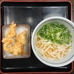 Oniyamma - とり天うどん(並)＋ネギ増量