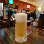 珉珉 - 久々の生ビールが旨い！