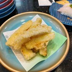 すし銚子丸 - ヤングコーンの天ぷら