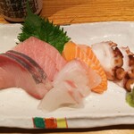 Wankoinkappou Kawasaki Uokin - ランチの刺身定食の刺身部分