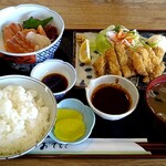 カリブ - ヒレカツ刺身定食