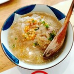 酒楽亭 空庵 - 味噌ゴボウ茶漬け(らーめんの汁で)