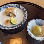 馳走 筏や - 太刀魚（塩焼き） ＆ 青梅（ワイン煮）