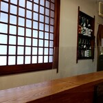 そば 三休 - 店内、カウンター