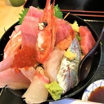 食事処 さか本 - 210624木　神奈川　そば処 さか本　海鮮丼アップ