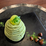 銀座風月堂 - メロンと抹茶のモンブラン