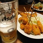 居酒屋 獅子王 - 串揚げ盛り合わせ