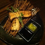 福島金魚 - ジャンボエリンギの炭火焼き