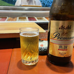 鷹鮨 - まずは瓶ビール