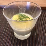 魚菜料理 縄屋 - とうもろこしと新玉葱のすり流し