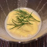 魚菜料理 縄屋 - とうもろこしと新玉葱のすり流し