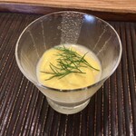 魚菜料理 縄屋 - とうもろこしと新玉葱のすり流し