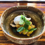 京都和久傳 - 蛸ととうもろこしの天ぷら