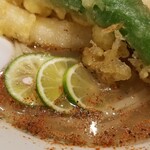 麺屋 六感堂 - 穴子あら出汁ラーメン＋万願寺天ぷら