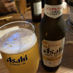 Shichirin Yakiniku Tanoshiira - ノンアルコールビールで乾杯‼️
                        初めてノンアンコールを飲んだ時に比べるとかなりビール飲んだ感が味わえて、満足だら〜♪