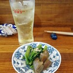 串焼き 巴 - ハイボールとつるむらさきのお浸し