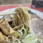 ラーメン もっけだの - チャーシュー麺普通盛あっさりの麺