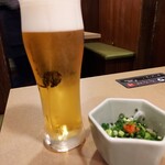 玄品 北梅田 ふぐ・うなぎ料理 - 久しぶりのビール！