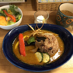Cafe フォルテ - ランチカレーセット(バングラデシュカレー)
