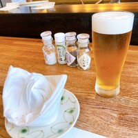 天ぷら新宿つな八 大丸東京店 - 生ビール