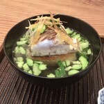 魚菜料理 縄屋 - カマスの焼おにぎり雑炊、カマスの唐墨がけ