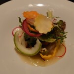 ベルエキップ - 刺身用の鮑のポワレ　アップ