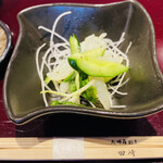 Tempura Kappou Tasaki - お通し:刺身クラゲのナムル