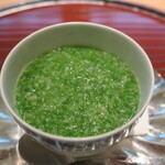 青華こばやし - オクラ茶碗蒸し