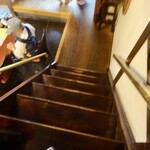 小川菊 - ひさしぶりに体験した急な階段