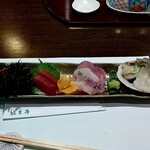 篝火の湯 緑水亭 - ガゼ雲丹  鮪  平目  北寄貝  妻色々
      