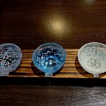 篝火の湯 緑水亭 - 利き酒セット