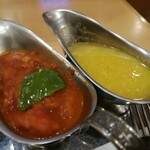 Kareresutoranshiba - ダールスープとベジタブルカレー