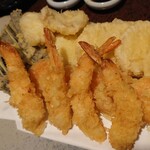 磯料理 萩の間 - 天ぷら盛り合わせ