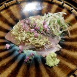 日本料理FUJI - 黒むつのお造り。朧昆布と茗荷で