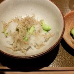 日本料理FUJI - 枝豆とちりめん山椒のご飯