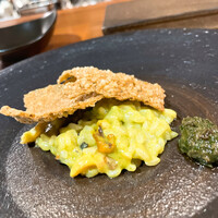 Hirovanna - サザエのリゾット
                    リゾット美味しいしお米のチップが最高！