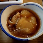 Jindaiji Soba Aokiya - 生ビールセットの肉じゃが