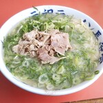 元祖ラーメン長浜家 - ラーメンベタカタネギマシ500円