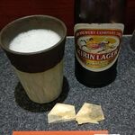 烈志笑魚油 麺香房 三く - ●ﾗﾝﾁ 単品。中瓶B600X3+つけ麺・全粒粉 並 200ｇ 900=2,700円